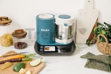 Parný varič a mixér Beaba Babycook Smart® Peacock Blue modro-čierny