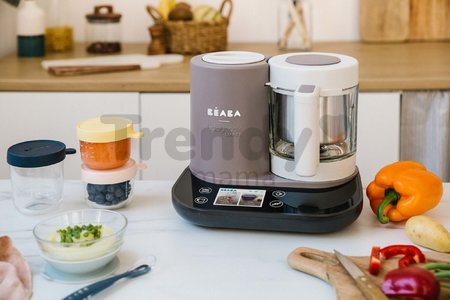 Parný varič a mixér Beaba Babycook Smart® Dove Grey hnedo-čierny