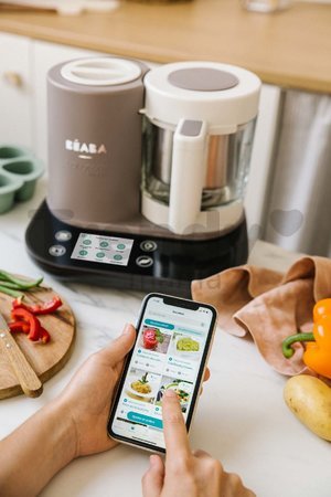 Parný varič a mixér Beaba Babycook Smart® Dove Grey hnedo-čierny