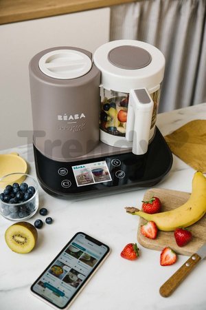 Parný varič a mixér Beaba Babycook Smart® Dove Grey hnedo-čierny