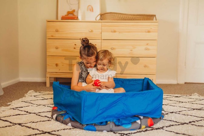 Trampolína Activity Center 3-in-1 smarTrike skladacia okrúhla s obvodom 92 cm s rúčkou bazénom a 100 ks loptičiek od 10 mes