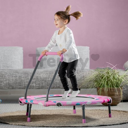 Trampolína Activity Center 3-in-1 Pink smarTrike skladacia okrúhla s obvodom 92 cm s rúčkou bazénom a 100 ks loptičiek od 10 mes