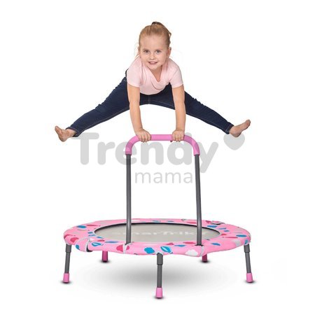 Trampolína Activity Center 3-in-1 Pink smarTrike skladacia okrúhla s obvodom 92 cm s rúčkou bazénom a 100 ks loptičiek od 10 mes