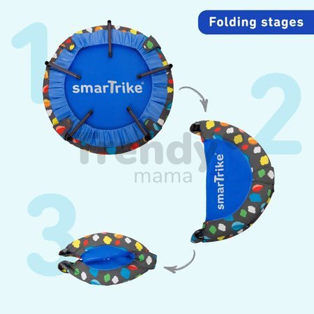 Trampolína Activity Center 2v1 smarTrike skladacia okrúhla s 92 cm obvodom s rúčkou na držanie od 12 mes