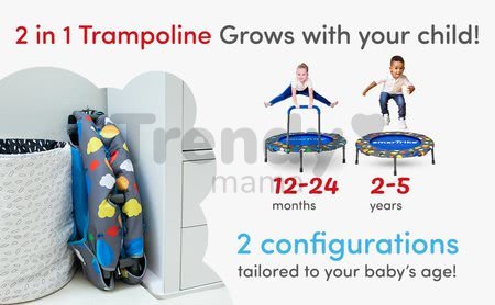 Trampolína Activity Center 2v1 smarTrike skladacia okrúhla s 92 cm obvodom s rúčkou na držanie od 12 mes