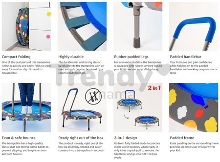 Trampolína Activity Center 2v1 smarTrike skladacia okrúhla s 92 cm obvodom s rúčkou na držanie od 12 mes