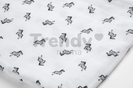 Textilné plienky z bavlneného mušelínu Cotton Muslin Cloths Beaba Savane sada 3 kusov 70*70 cm od 0 mes šedé