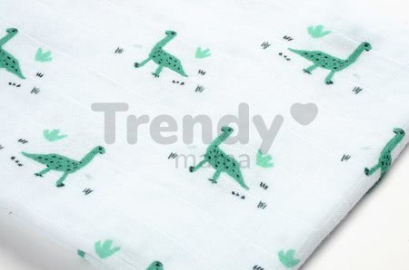 Textilné plienky z bavlneného mušelínu Cotton Muslin Cloths Beaba Jurassique sada 3 kusov 70*70 cm od 0 mes zelené