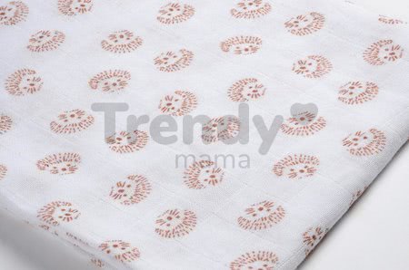 Textilné plienky z bavlneného mušelínu Cotton Muslin Cloths Beaba Herisson sada 3 kusov 70*70 cm od 0 mes hnedé