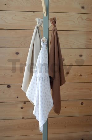 Textilné plienky z bavlneného mušelínu Cotton Muslin Cloths Beaba Herisson sada 3 kusov 70*70 cm od 0 mes hnedé