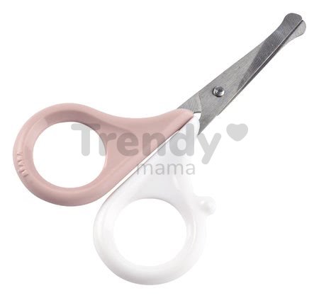 Detské nožničky na nechty Beaba Baby Old Pink s oblým ukončením ružové od 0 mes