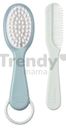 Detský hrebeň a kefa na vlásky Beaba Baby Brush and Comb Green Blue zelený od 0 mes