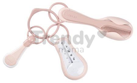 Toaletná sada pre bábätko Personal care Beaba Baby Old Pink hrebeň/kefa, klieštiky na nechty, teplomer