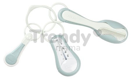 Toaletná sada pre bábätko Personal care Beaba Baby Green Blue hrebeň/kefa, klieštiky na nechty, teplomer