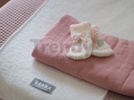 Textilné plienky z bavlneného mušelínu Bolte 2 Swadlles 120 cm Beaba Old Pink/Floral Campaign sada 2 kusov od 0 mes
