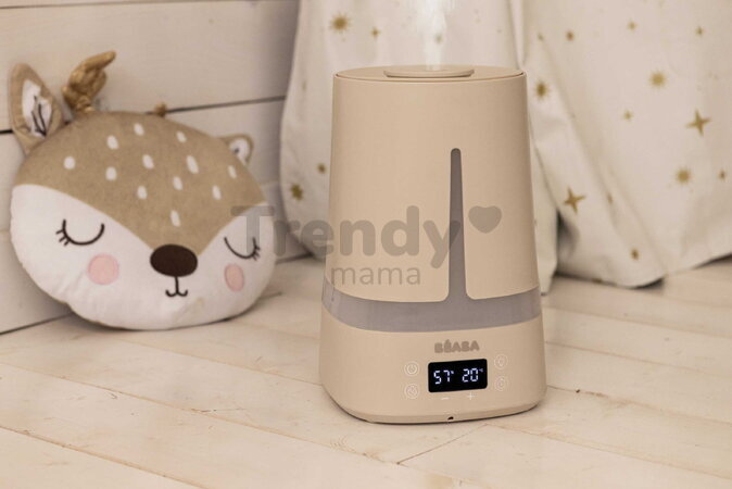 Zvlhčovač vzduchu Zen Air Humidifier Clay Beaba s nastaviteľnou tryskou a integrovaným nočným svetlom s LED displejom
