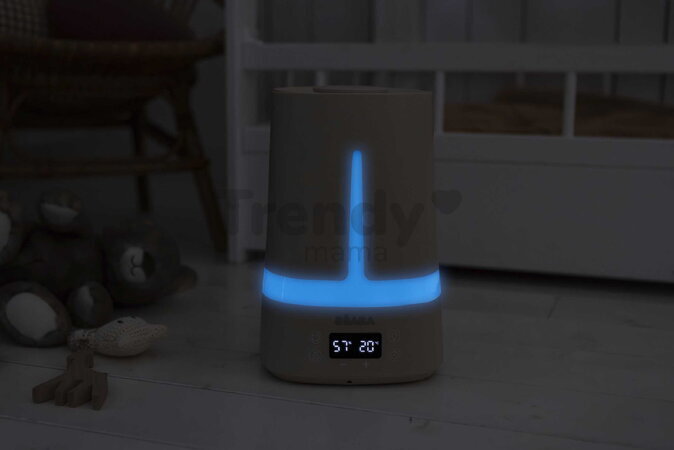 Zvlhčovač vzduchu Zen Air Humidifier Clay Beaba s nastaviteľnou tryskou a integrovaným nočným svetlom s LED displejom