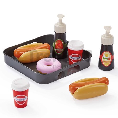 Potraviny na tácke Hot Dog 100% Chef Écoiffier s kečupom a majonézou 10 dielov od 18 mes
