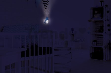 Lampička s projektorom a so senzorom Beaba Pixie Shiny modrá od 0 mesiacov