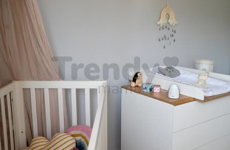 Elektronická opatrovateľka Audio Baby Monitor Simply Zen connect Beaba prenosná s bezvlnovou nočnou technológiou s jemným svetlom