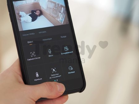 Elektronická opatrovateľka Video Baby Monitor Zen Premium Beaba 2v1 s 360 stupňovou rotáciou 1080 FULL HD s infračerveným nočným videním