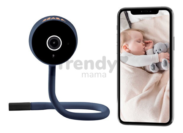 Elektronická opatrovateľka Video Baby Monitor Zen Connect Night Blue Beaba s napojením na mobil (Android a iOS) 1080p FULL HD s infračerveným nočným v