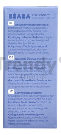 Elektronická opatrovateľka Video Baby Monitor Zen Connect White Beaba s napojením na mobil (Android a iOS) 1080p FULL HD s infračerveným nočným videní