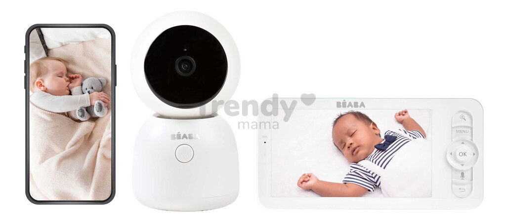 Dodatočná kamera k elektronickej opatrovateľke Zen Night Light/Zen Premium Beaba 2v1 s 360° rotáciou s infračerveným nočným videním  BE930380