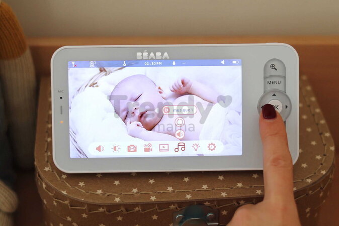 Dodatočná kamera k elektronickej opatrovateľke Zen Night Light/Zen Premium Beaba 2v1 s 360° rotáciou s infračerveným nočným videním  BE930380