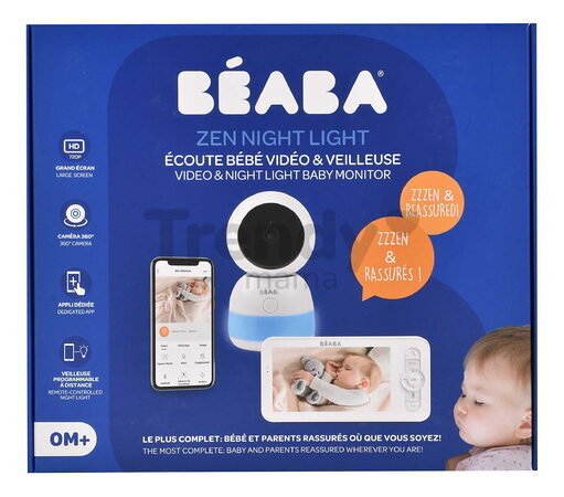 Dodatočná kamera k elektronickej opatrovateľke Zen Night Light/Zen Premium Beaba 2v1 s 360° rotáciou s infračerveným nočným videním  BE930380