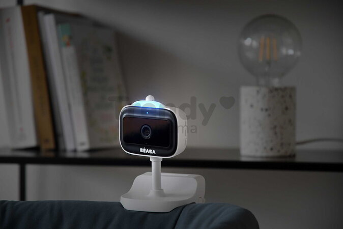 Elektronická opatrovateľka Video Baby Monitor Zen Nomad White Beaba s napojením na mobil, so širokouhlou kamerou a infračerveným nočným videním BE9303