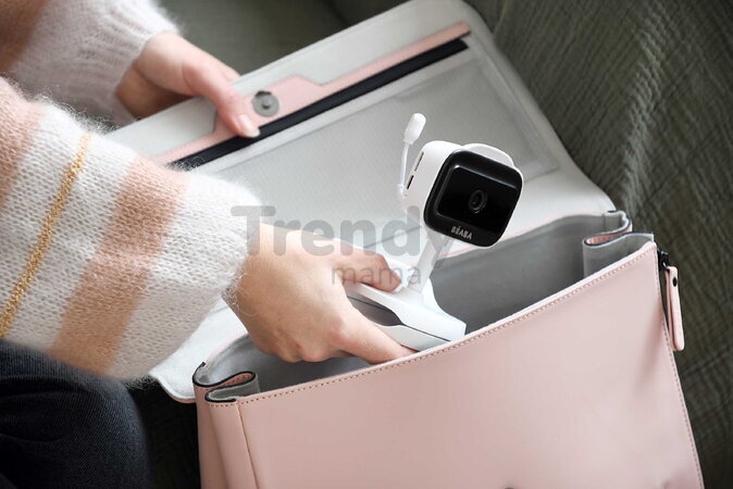 Elektronická opatrovateľka Video Baby Monitor Zen Nomad White Beaba s napojením na mobil, so širokouhlou kamerou a infračerveným nočným videním BE9303