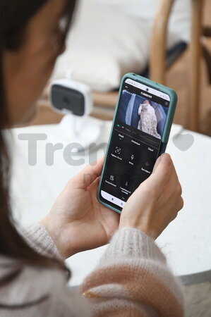 Elektronická opatrovateľka Video Baby Monitor Zen Nomad White Beaba s napojením na mobil, so širokouhlou kamerou a infračerveným nočným videním BE9303