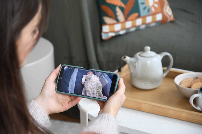 Elektronická opatrovateľka Video Baby Monitor Zen Nomad White Beaba s napojením na mobil, so širokouhlou kamerou a infračerveným nočným videním BE9303