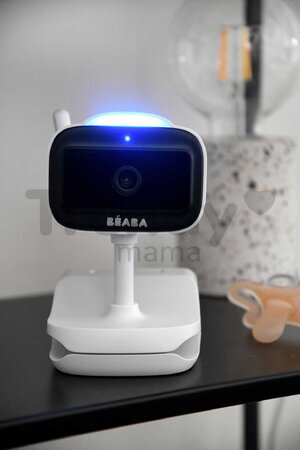 Elektronická opatrovateľka Video Baby Monitor Zen Nomad White Beaba s napojením na mobil, so širokouhlou kamerou a infračerveným nočným videním BE9303