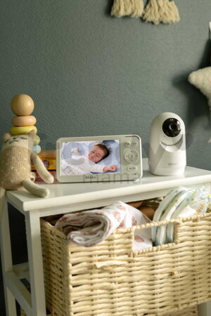 Elektronická opatrovateľka Video Baby Monitor Zen+ 2 Beaba 2v1 s 360° panoramatickou kamerou a infračerveným nočným videním