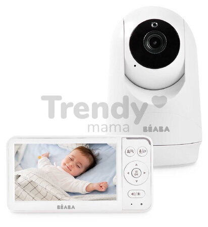 Elektronická opatrovateľka Video Baby Monitor Zen+ 2 Beaba 2v1 s 360° panoramatickou kamerou a infračerveným nočným videním