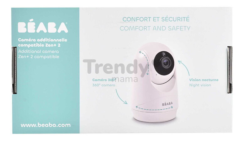 Dodatočná kamera k elektronickej opatrovateľke Additional Camera Zen+ 2 White Beaba s infračerveným nočným videním