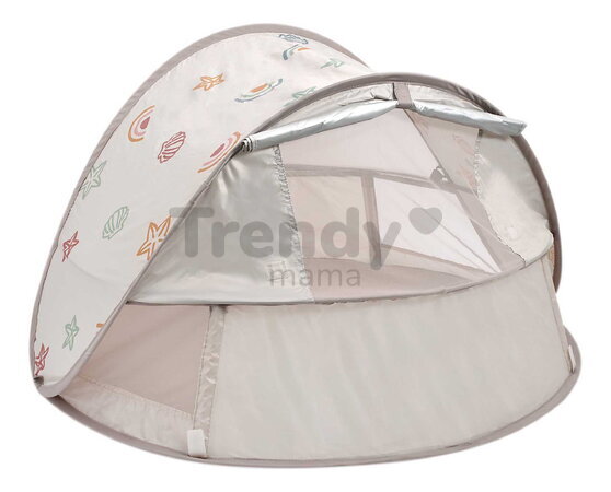 Plážový stan pre deti Breezynest Anti UV Tent Clay Earth Beaba s 360° ventiláciou a ochranou proti piesku a hmyzu béžový od 0-24 mes
