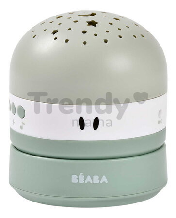 Nočný projektor hviezdnej oblody Pixie Projector Sage Green Beaba s hudbou a zvukmi a so senzorom plaču zelený od 0 mes BE930404