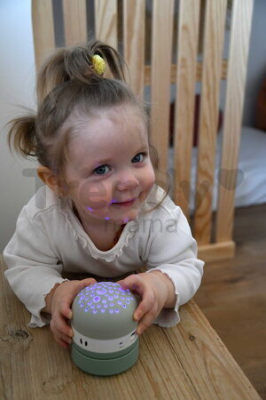 Nočný projektor hviezdnej oblody Pixie Projector Sage Green Beaba s hudbou a zvukmi a so senzorom plaču zelený od 0 mes BE930404