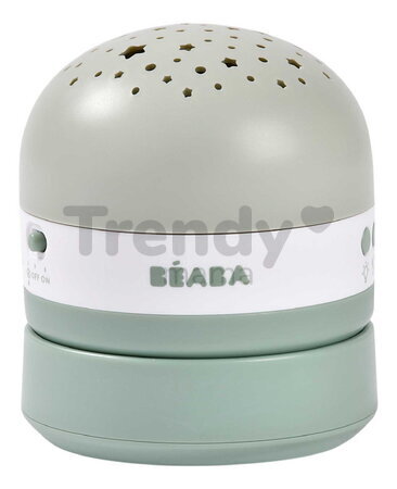 Nočný projektor hviezdnej oblody Pixie Projector Sage Green Beaba s hudbou a zvukmi a so senzorom plaču zelený od 0 mes BE930404