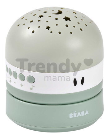 Nočný projektor hviezdnej oblody Pixie Projector Sage Green Beaba s hudbou a zvukmi a so senzorom plaču zelený od 0 mes BE930404