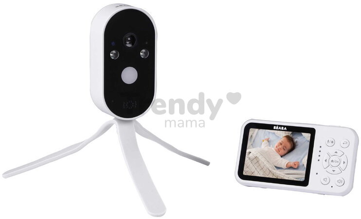Cestovná elektronická opatrovateľka Video Baby Monitor Zen Travel White Beaba prenosná bez potreby Wi-Fi