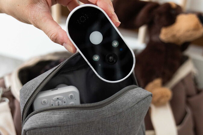 Cestovná elektronická opatrovateľka Video Baby Monitor Zen Travel White Beaba prenosná bez potreby Wi-Fi