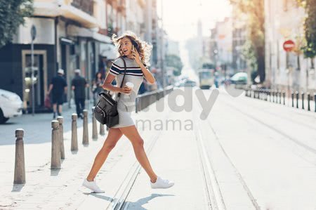 Prebaľovacia taška ku kočíku Kyoto Beaba čierna/ružovozlatá