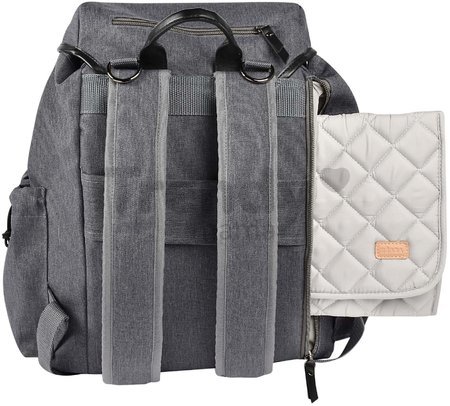 Prebaľovacia taška ako batoh Vancouver Backpack Dark Grey Beaba s doplnkami 22 l objem 42 cm šedá