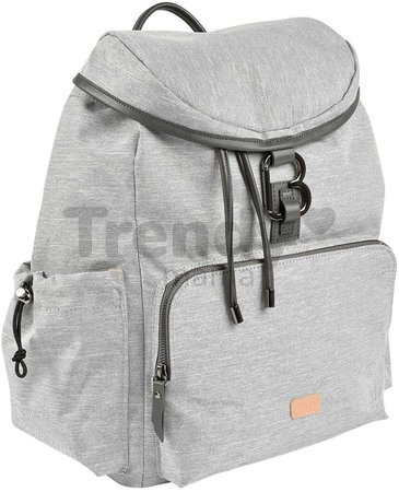 Prebaľovacia taška ako batoh Vancouver Backpack Heather Grey Beaba s doplnkami 22 l objem 42 cm svetlošedá