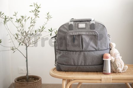 Prebaľovacia taška ku kočíku Beaba Amsterdam II Expandable Travel Changing Bag Heather Grey 2 veľkosti sivá