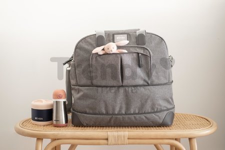 Prebaľovacia taška ku kočíku Beaba Amsterdam II Expandable Travel Changing Bag Heather Grey 2 veľkosti sivá